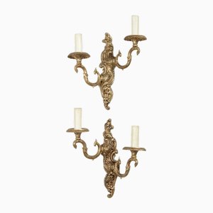 Louis XV Early 20th Century Wall Lamps, 1920s, Set of 2
