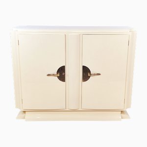 Art Deco Brass and Cream Lacquer Sideboard