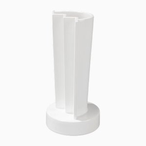 ET1 Geometric White Ceramic Vase by Ettore Sottsass for Alessio Sarri, Italy, 1990