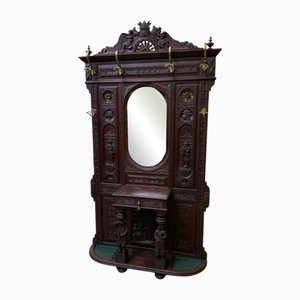 Antique Breton Wardrobe in Chestnut, 1880