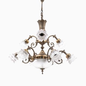 Lustre en Laiton, Europe de l'Ouest, 1950s