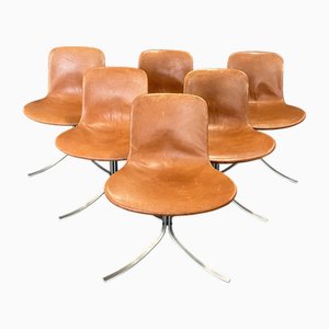 Vintage Chairs PK9 1st Edition by Poul Kjærholm for E. Kold, Set of 6
