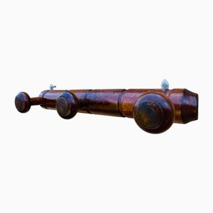 Mid-Century Modern Faux Bamboo Wall Mounted Coat Rack, 1940s