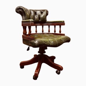 Green Chesterfield President Chair