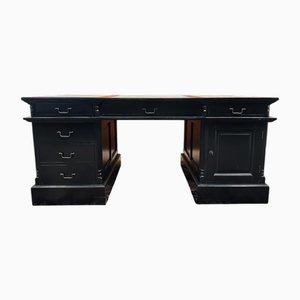 English Black Chesterfield Desk