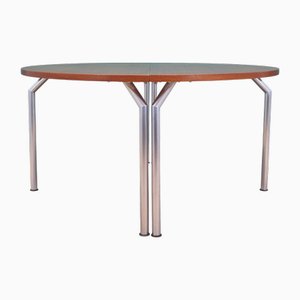 Mesa semicircular danesa de teca de Bent Krogh, años 70