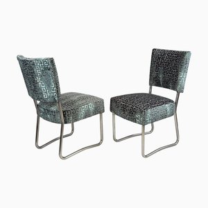 Sedie Bauhaus in metallo cromato, anni '30, set di 2