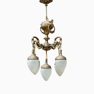 Mid 20th Century Brass Chandelier, Western Europe., 1950s