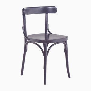 Sedia vintage laccata nera, anni '50