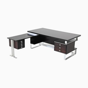 Bureau Exécutif d'Angle Abbondinterni en Acajou, 1970