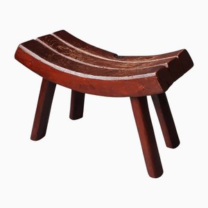 Brutalist Oak Stool, 1960s