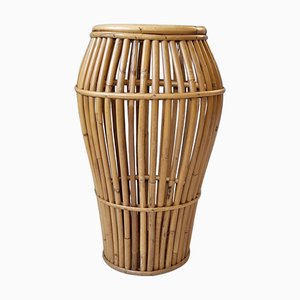Italian Rattan Umbrella Holder, 1960s