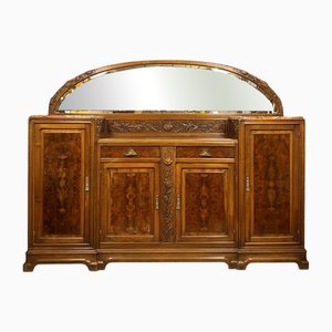 Grand Buffet Art Nouveau en Noyer et Loupe, 1900