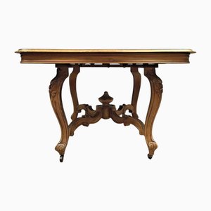 Ausziehbarer Tisch aus geschnitztem Nussholz im Louis XV-Stil, 1800er