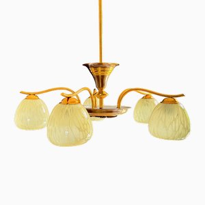 Vintage Art Deco Pendant in Brass