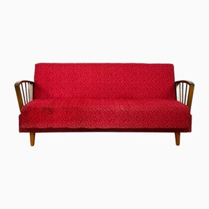 Skandinavisches Vintage Sofa aus Holz & Stoff, 1960er