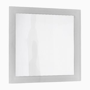 Vintage Italian Square Glass Mirror, 1970s