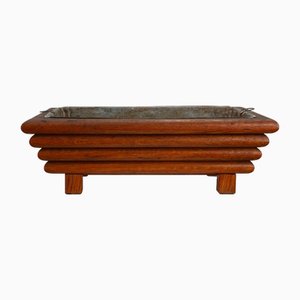 Art Deco Rectangular Planter in Wood, France, 1920