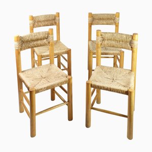 Chaises d'Appoint Dordogne attribuées à Charlotte Perriand pour Robert Sentou, 1960s, Set de 4