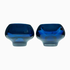 Moderne skandinavische Sommerso Glasschalen von Mona Morales Kosta Boda, Schweden, 1960er, 2er Set