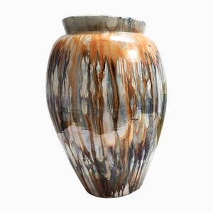 Vase Vintage en Faïence Laqué par Pasquinucci, 1940s