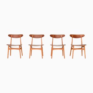 CH30 Sawbuck Esszimmerstühle von Hans J. Wegner für Carl Hansen & Søn, Dänemark, 1952, 4 . Set
