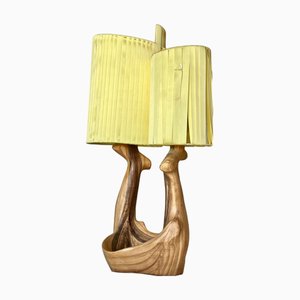Faux-Bois Table Lamp by Grand-Jean Jourdan for Vallauris, 1950s