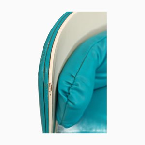 Blue Chair by L. Massoni for Poltrona Frau, 1970s