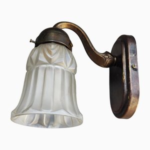 Art Deco Brass Wall Lamp, 1920s