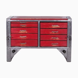 Czech Wood and Metal Workbench, 1940s