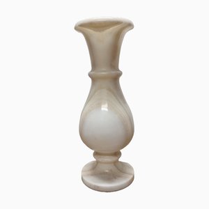 Vintage White Marble Vase, 1970s