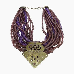 Necklace in Amethyst and Antique Bronze, 1990s
