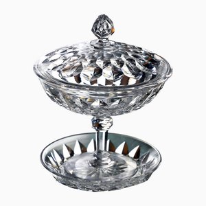 Juvisy Model Élysée Palace Chiseled Crystal Candy Dish from Baccarat, 1890s, Set of 2