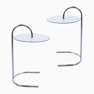 Vintage Ry Beistelltische aus Chrom von Tord Bjorklund für Ikea, 1980er, 2er Set