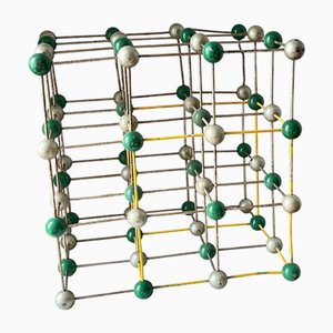Modello molecolare vintage in cloruro di sodio in bachelite e filo metallico, Repubblica Ceca, anni '50