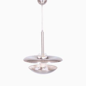 Bauhaus Chandelier in Aluminium attributed to Gispen Rotterdam, Czech, 1930s