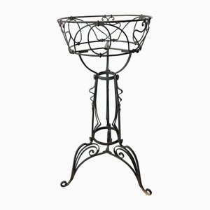 Portafiori Art Nouveau in ferro battuto, fine XIX secolo