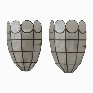 Stained Glass Gall Lamps, 1970, Set of 2