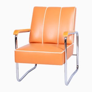 Fauteuil Bauhaus en Chrome par K. Honzík pour Vanický Praha, République Tchèque, 1930s