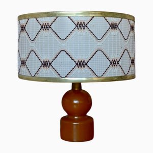 Lampe de Bureau Vintage en Verre Marron, 1970s