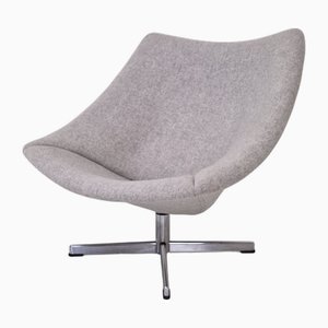 Oyster Lounge Chair with Cross Base attributed to Pierre Paulin for Artifort, 1960s