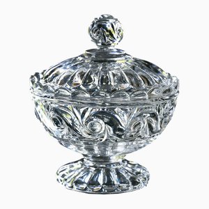 Russische Zuckerdose aus durchscheinendem Kristallglas von Baccarat, 1930