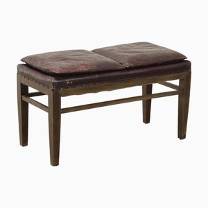 Holz & Kunstleder Bank, 1950er