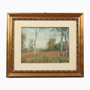 Luigi Comolli, Paesaggio, Dipinto ad olio, Incorniciato