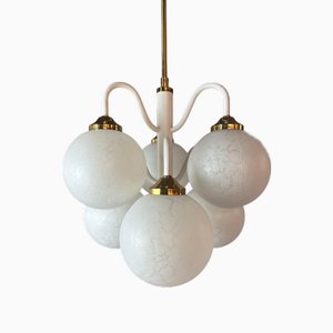 Lustre avec 6 Boules en Verre, 1970s
