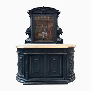 Comptoir de Bar avec Vitrine, Début du 20ème Siècle, Set de 2