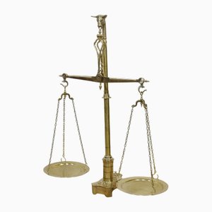 Balance de Boucher Monumentale à Pied en Laiton, 1890s
