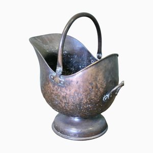 Großes Kunsthandwerk Kupferhelm Kohlen Scuttle
