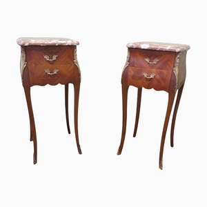 Tables de Chevet Style Bombe, France, 1960, Set de 2