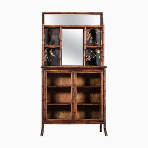 19th Century English Bamboo & Lacquered Chinoiserie Cabinet, 1870